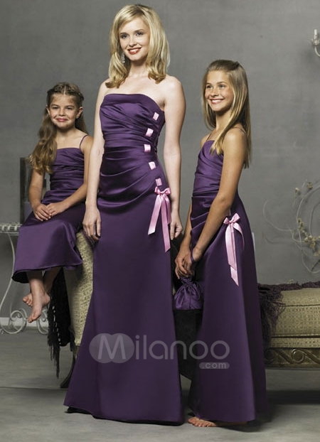 purple, bridesmaid and evening gown