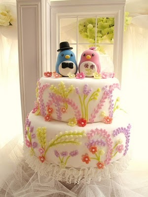 love, cake and penguin