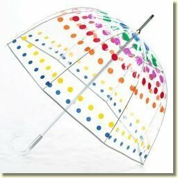 girly, rainy day and dots
