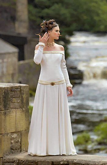 hite, gown and white