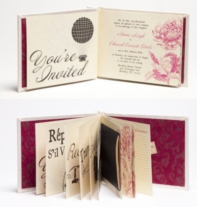 invitation, book and handmade