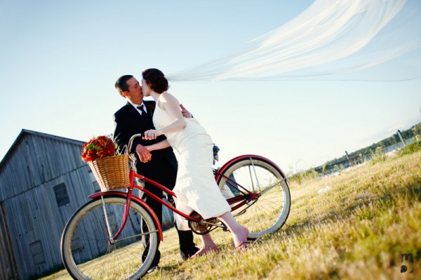 man, woman and bicycle