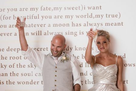 reception, wedding toast and shimmer