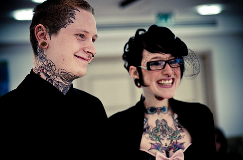 septum, couple and girl