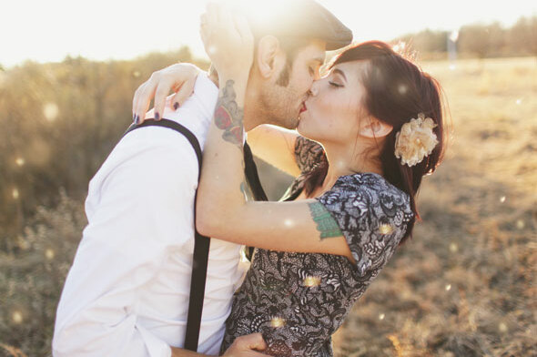 couple, flower and love