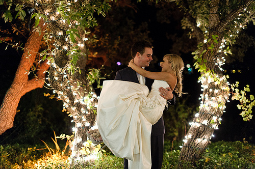 happiness, lights and bride