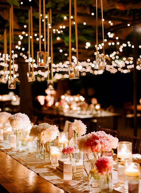 lights, flowers, color and decor