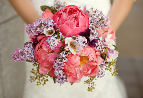 flowers, penois and wedding bouquet