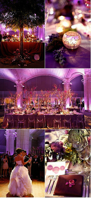 table, tree and invitations
