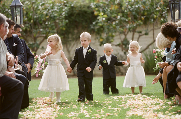 flower girl, grooms man and kids