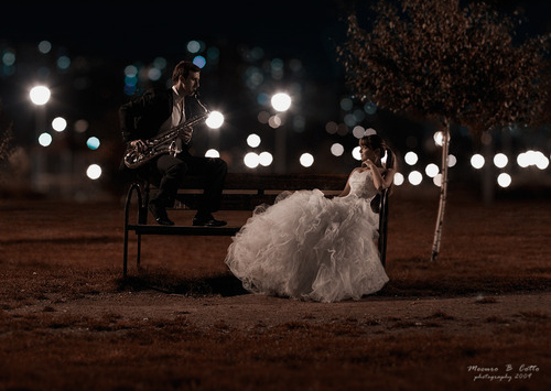 dress, white and sax