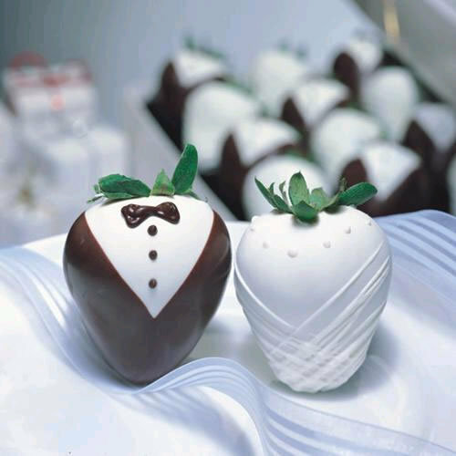 food, couple, suit and strawberries