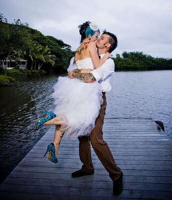 fashion, nature and blue hair