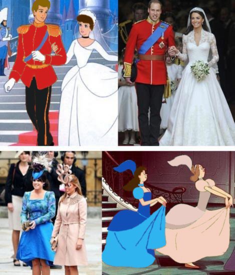 Queen, kate moss, cambridge and cinerella