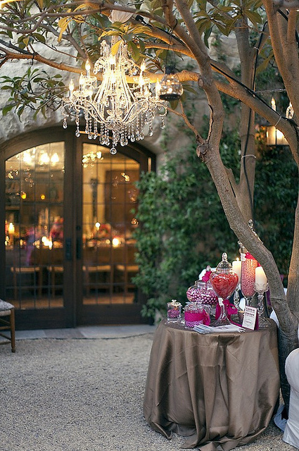 chandelier, setting and decor