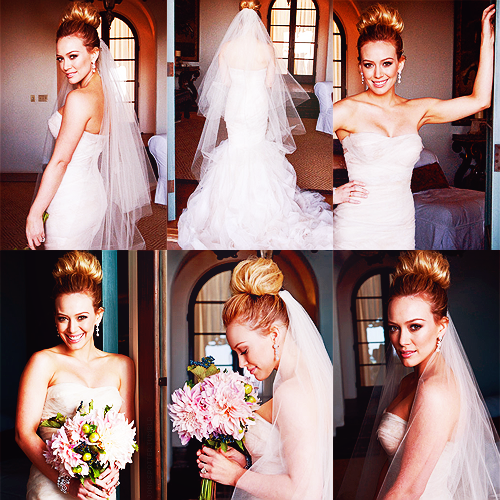 Hilary Duff, wedding dress and stunning