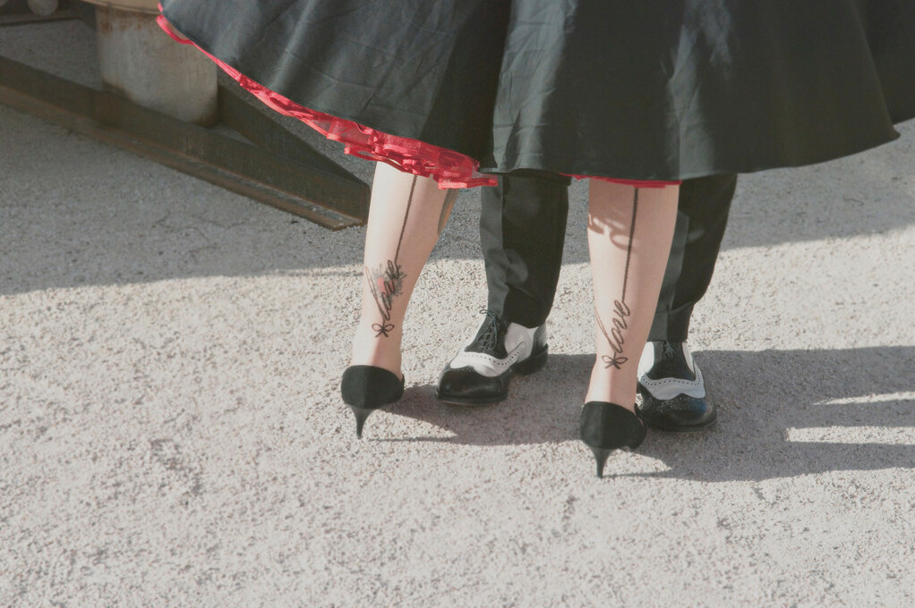 shoes, legs, tattoo and bicolor