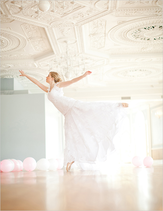 ballet, bride, balloons and balerina
