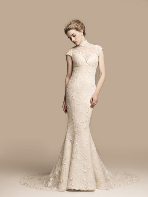 white, dress, bride and lace