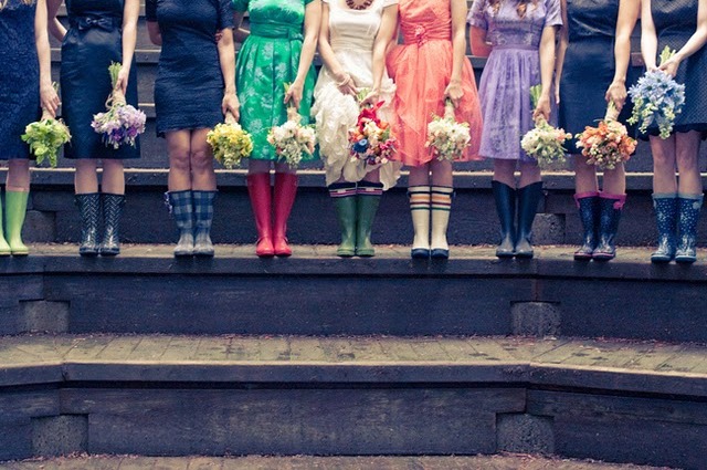 rain, steps and flowers