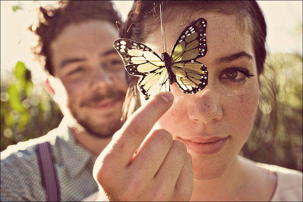sun, couple and love