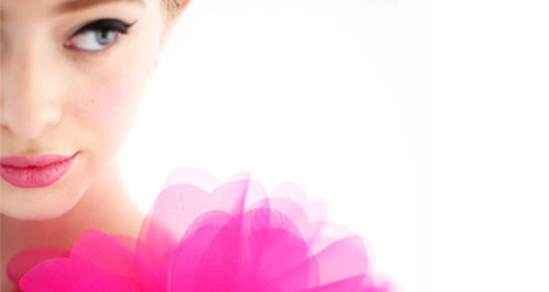 pink, brooch and white
