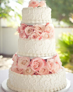 pink, roses and cake