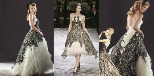 wedding dress, Alexander McQueen and fleur