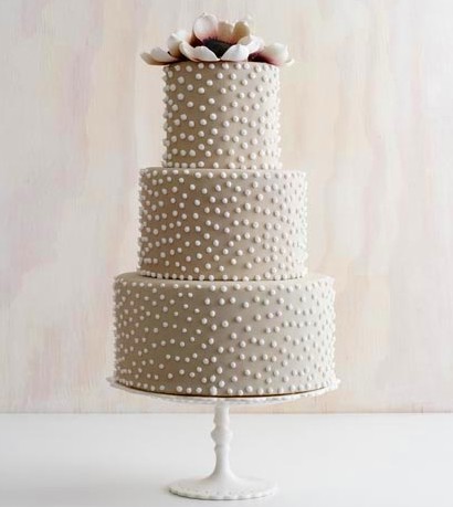 magnolia, white and polka dots