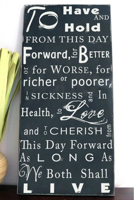 vows and sign