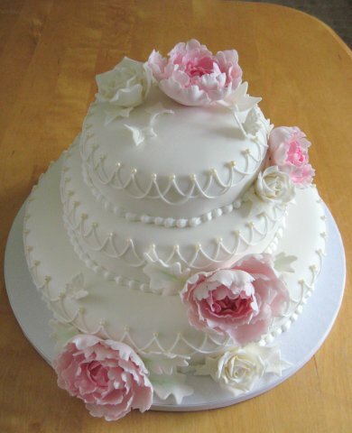 cake, peony and white