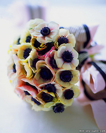flowers, bouquet and anemones