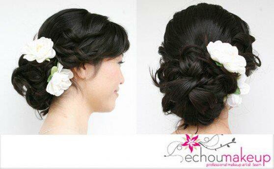 flower, hair style and hair