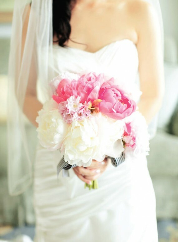 peony, bouquet, peonies and bride
