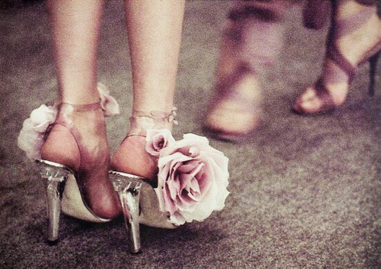 silver, roses and shoes