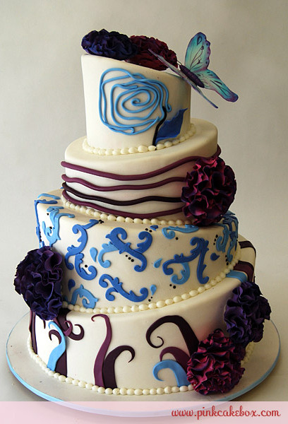 dessert, purple and wedding cake