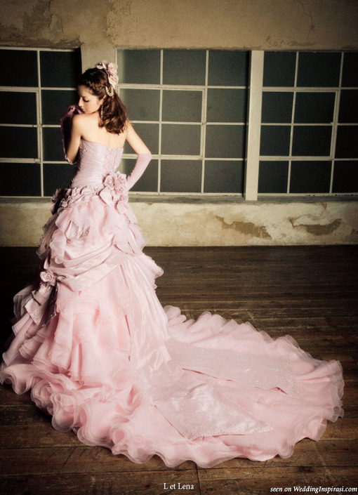 pink, wedding dress and lena fuji