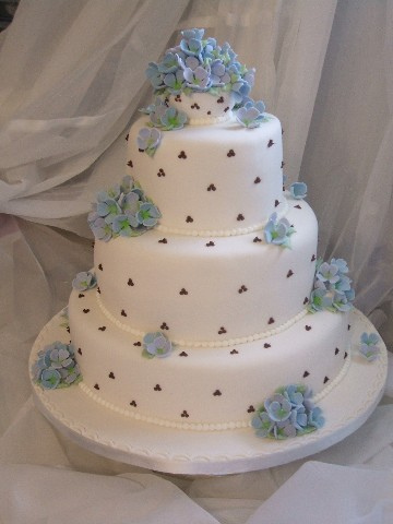 beautiful, wedding cake and blue