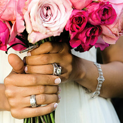 flowers, white and rings