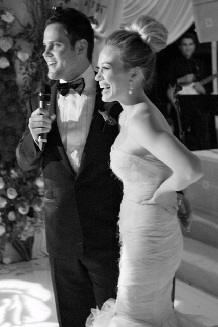 bride, Hilary Duff and wedding dress