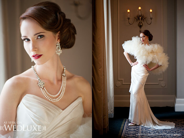 bridal, feathers, bride and gown