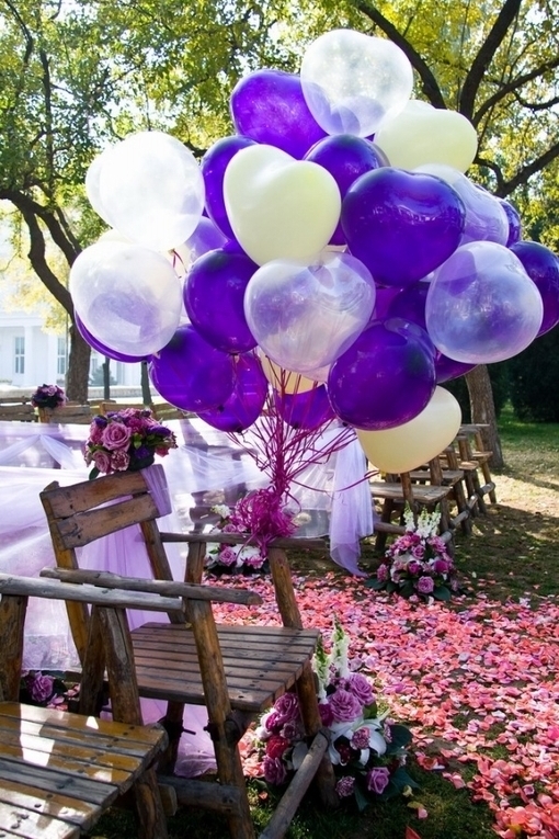 purple and balloons