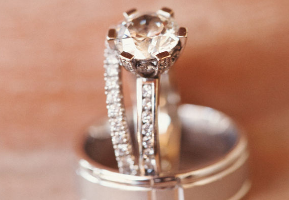 silver, ring and diamond
