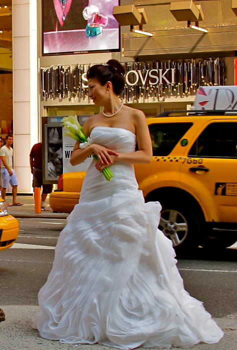 manhattan, fashion, bride and woman