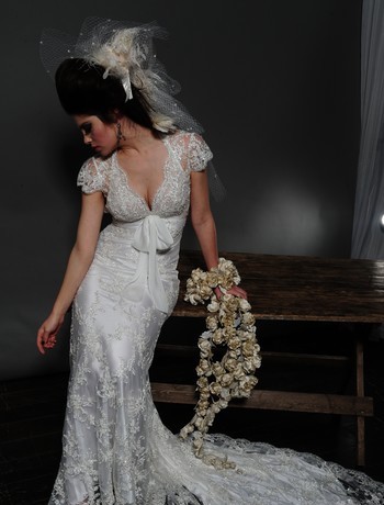 empire waist, lace and pnina tornai