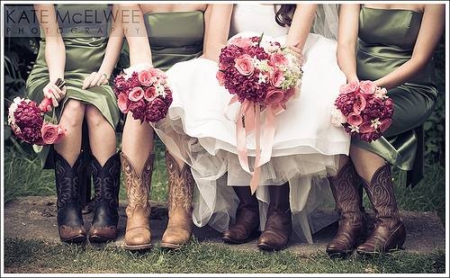 cowgirl boots and bridesmaids