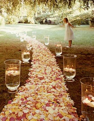 candles, petals and beautiful