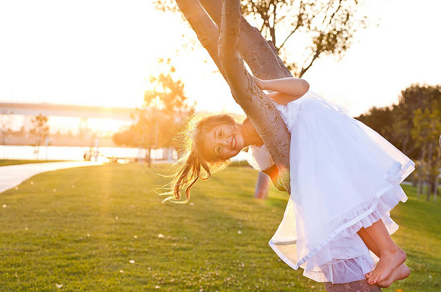 fun, sun and white dress