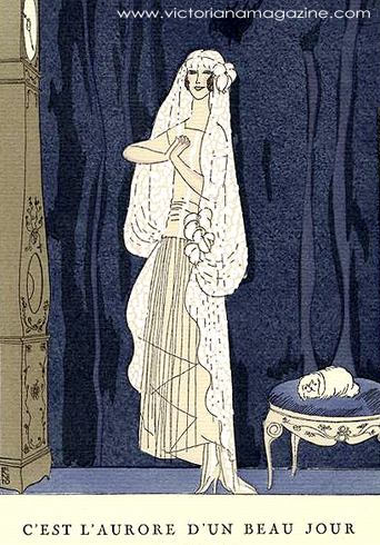 little dog, 1920s and wedding dress