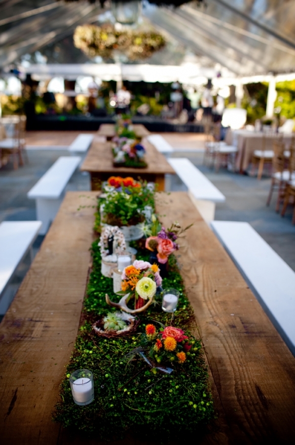 reception and centrepiece